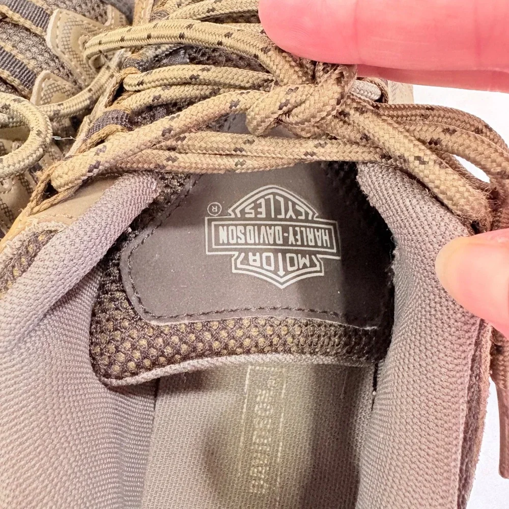 Harley-Davidson Gorpcore Utility Hiking Shoes Trail Sneakers  Men Olive Black
